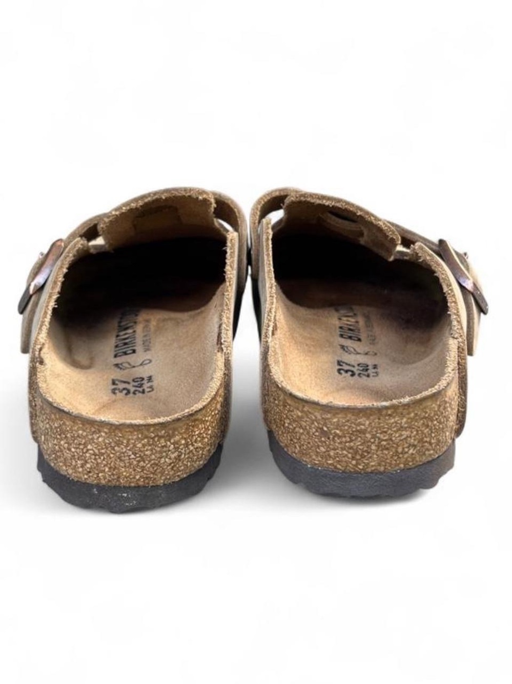 Birkenstock Boston Taupe Suede Clogs EU 37 Wide Fit Women's 6-6.5 - Picture 4 of 8